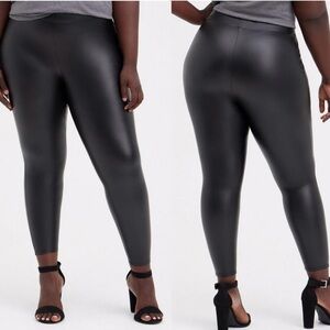 torrid Full-Length Faux Leather Legging Black High Waist Wide Stretch Plus 4X